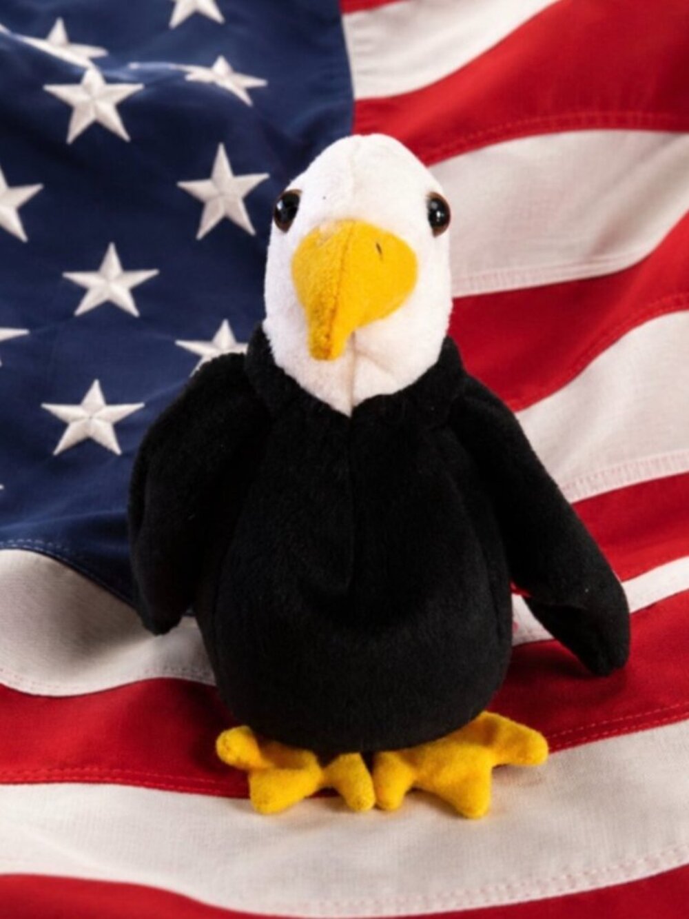 Retired 3rd Gen 1996 Ty Beanie Baby Babies Baldy The Eagle 008421040742 #4074